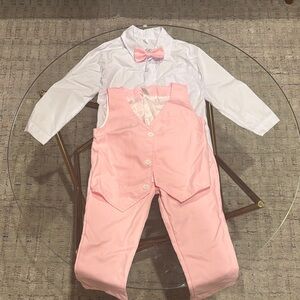 Pink and White Formal Toddler Boy Outfit